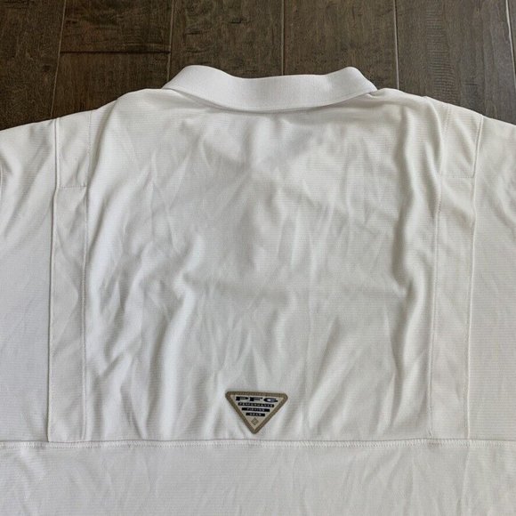 Columbia PFG Omni-Shade Performance Fishing Polo Shirt 2XL Vented Short Sleeve - Picture 8 of 12